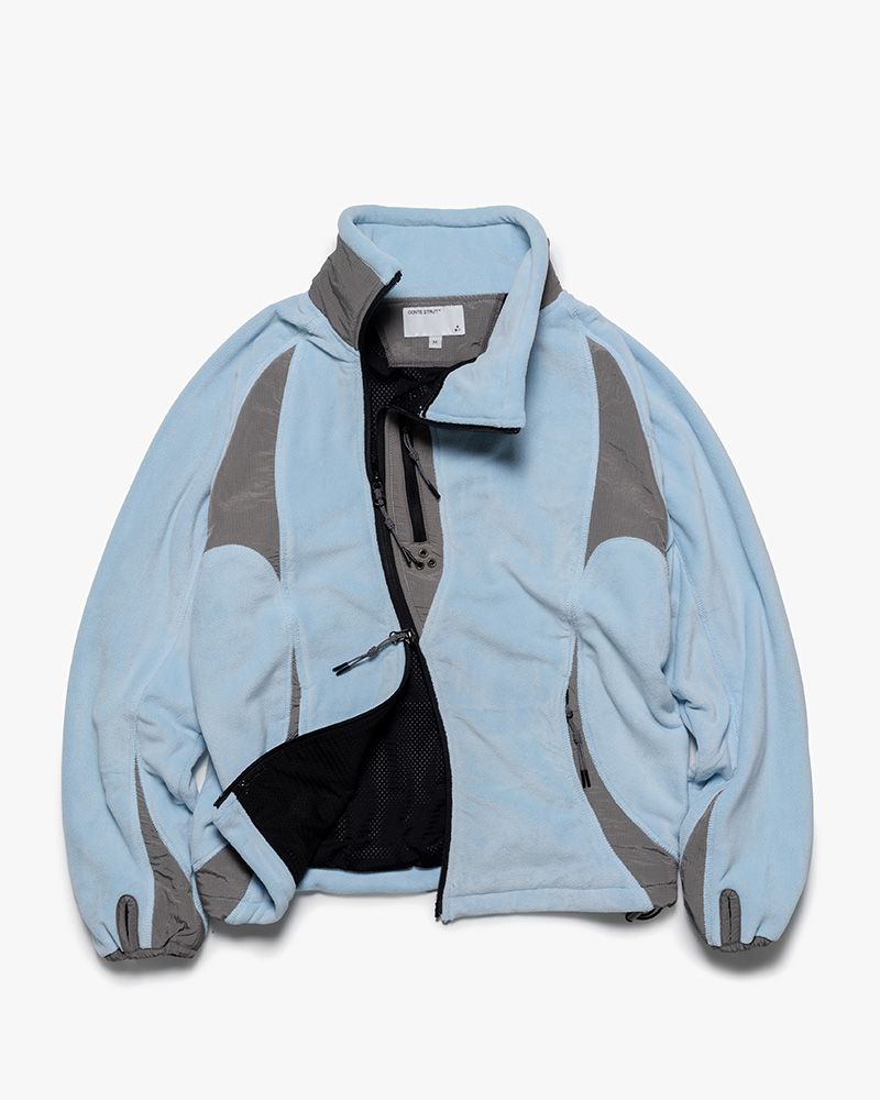 FLEECE / NYLON HYBRID JACKET -L.BLUE-
