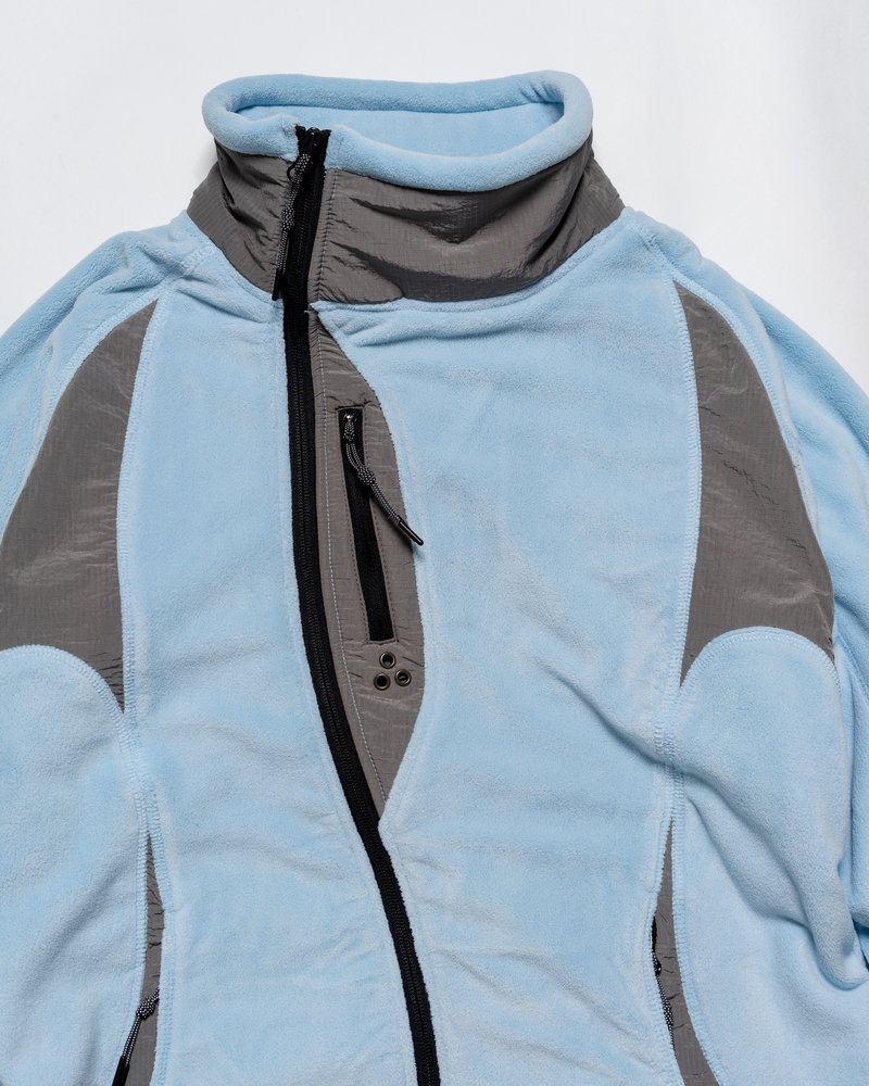 FLEECE / NYLON HYBRID JACKET -L.BLUE-