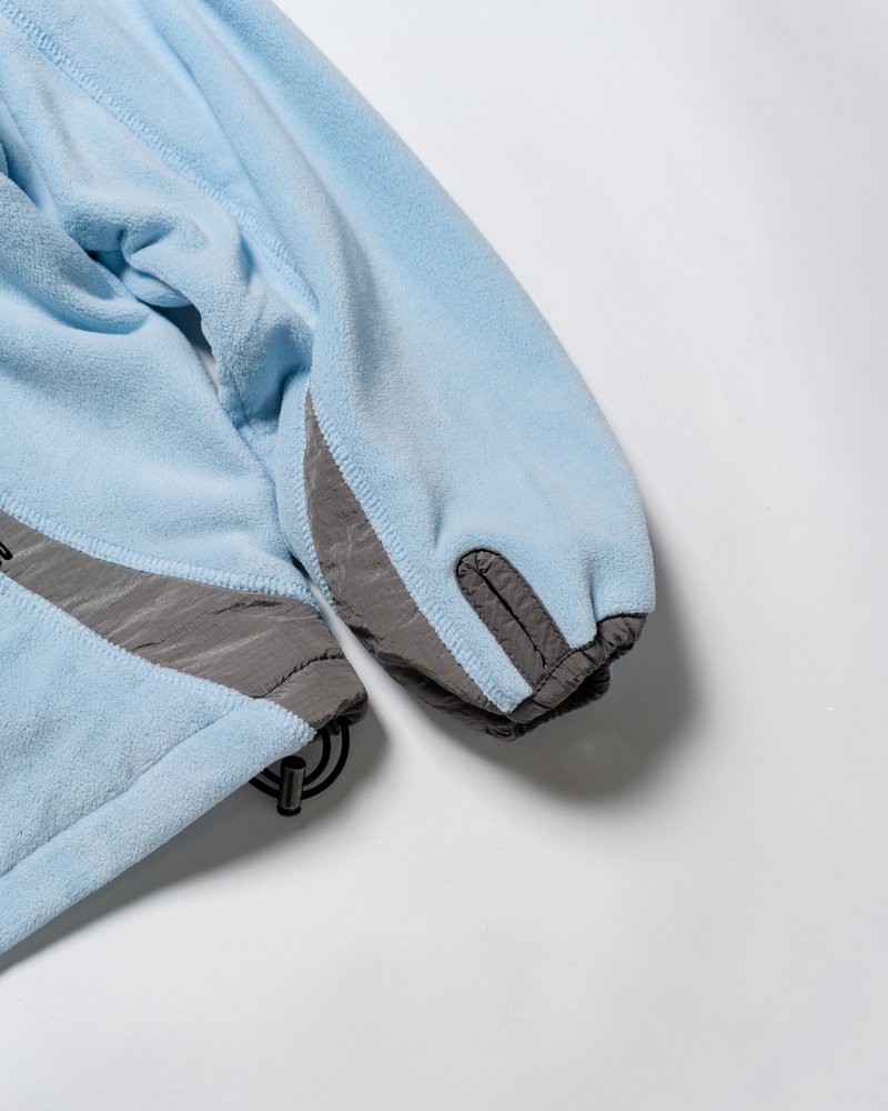 FLEECE / NYLON HYBRID JACKET -L.BLUE-