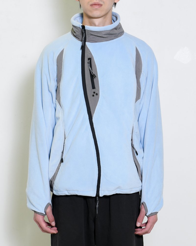 FLEECE / NYLON HYBRID JACKET -L.BLUE-