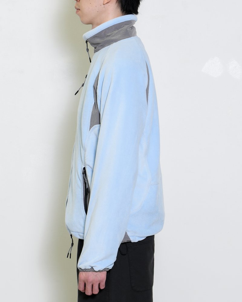 FLEECE / NYLON HYBRID JACKET -L.BLUE-