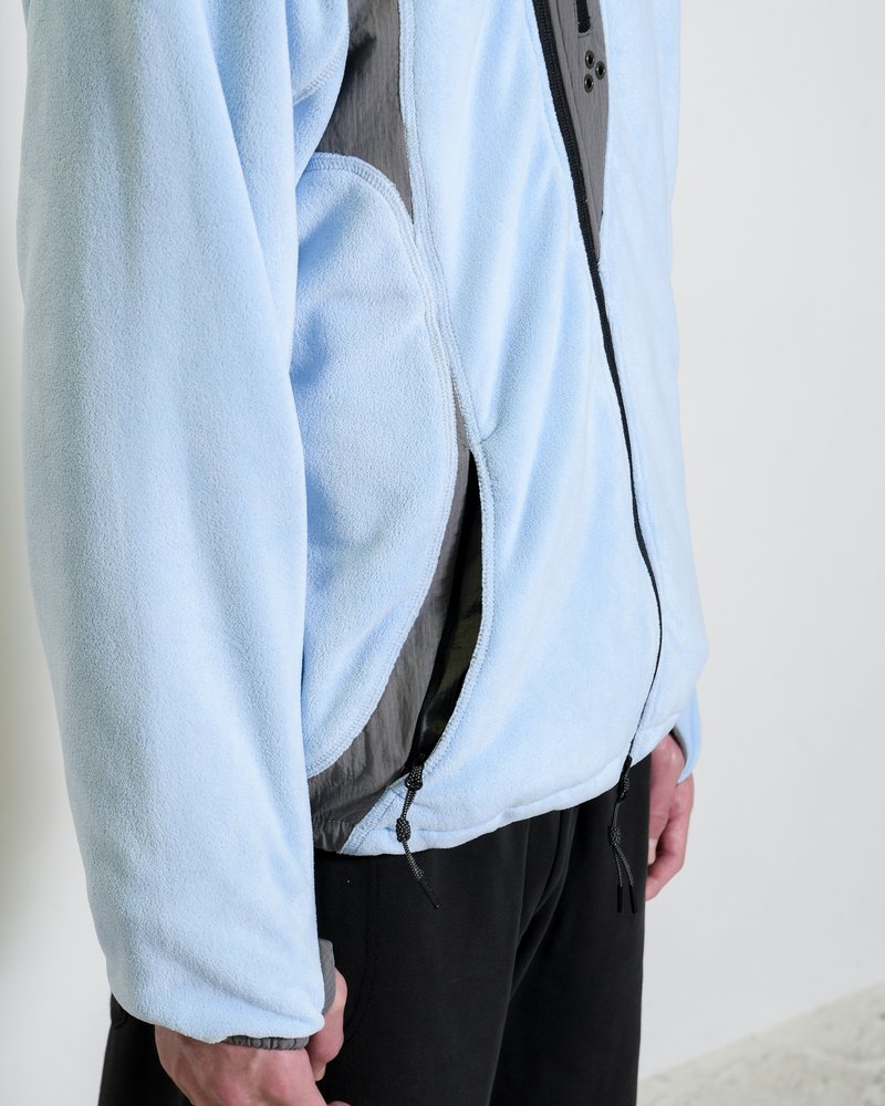 FLEECE / NYLON HYBRID JACKET -L.BLUE-