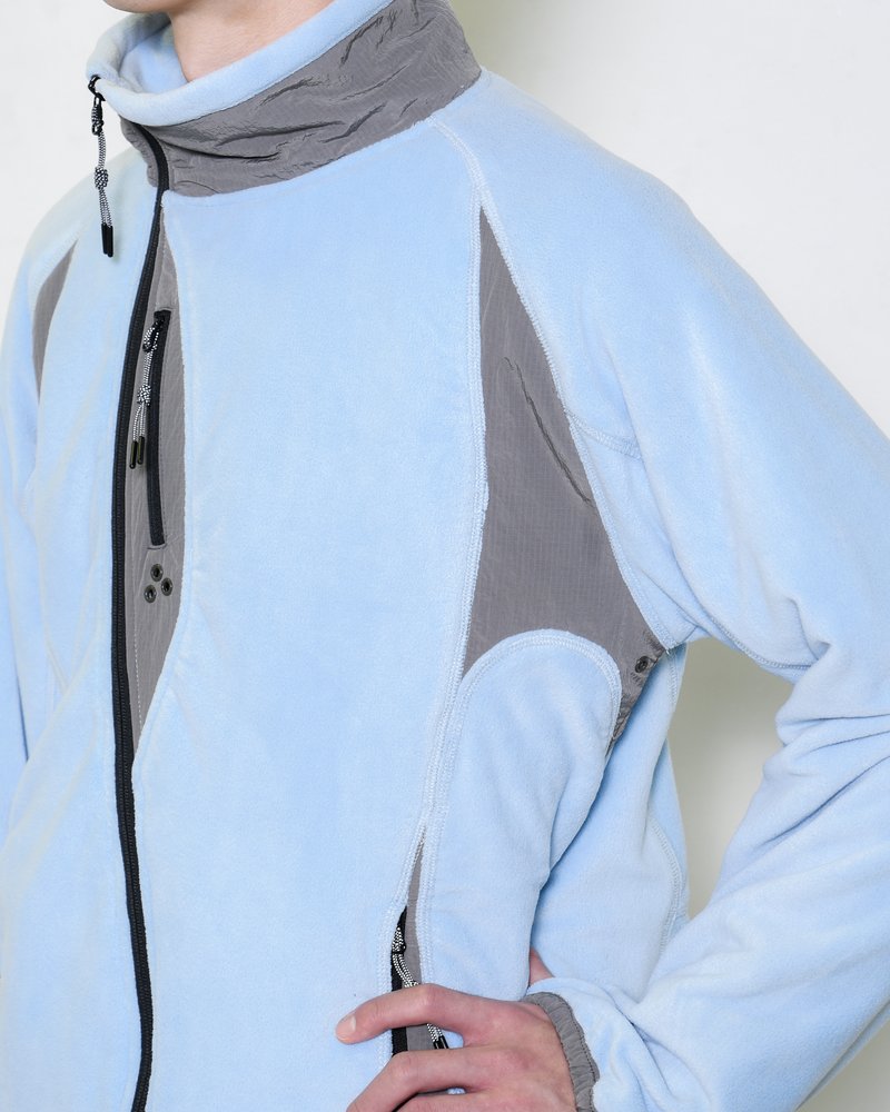 FLEECE / NYLON HYBRID JACKET -L.BLUE-