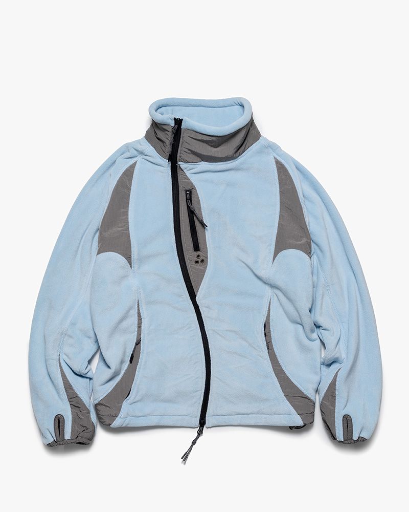 FLEECE / NYLON HYBRID JACKET -L.BLUE-