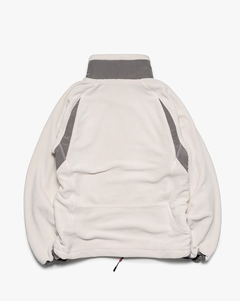 FLEECE / NYLON HYBRID JACKET -OFF-WHITE-