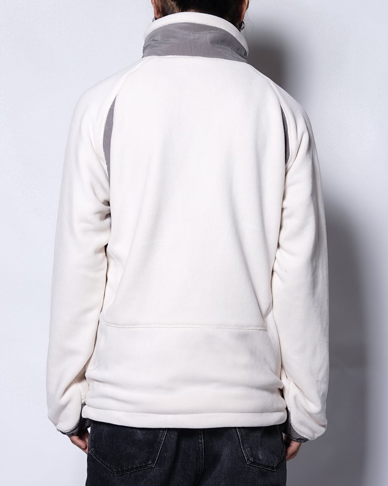 FLEECE / NYLON HYBRID JACKET -OFF-WHITE-