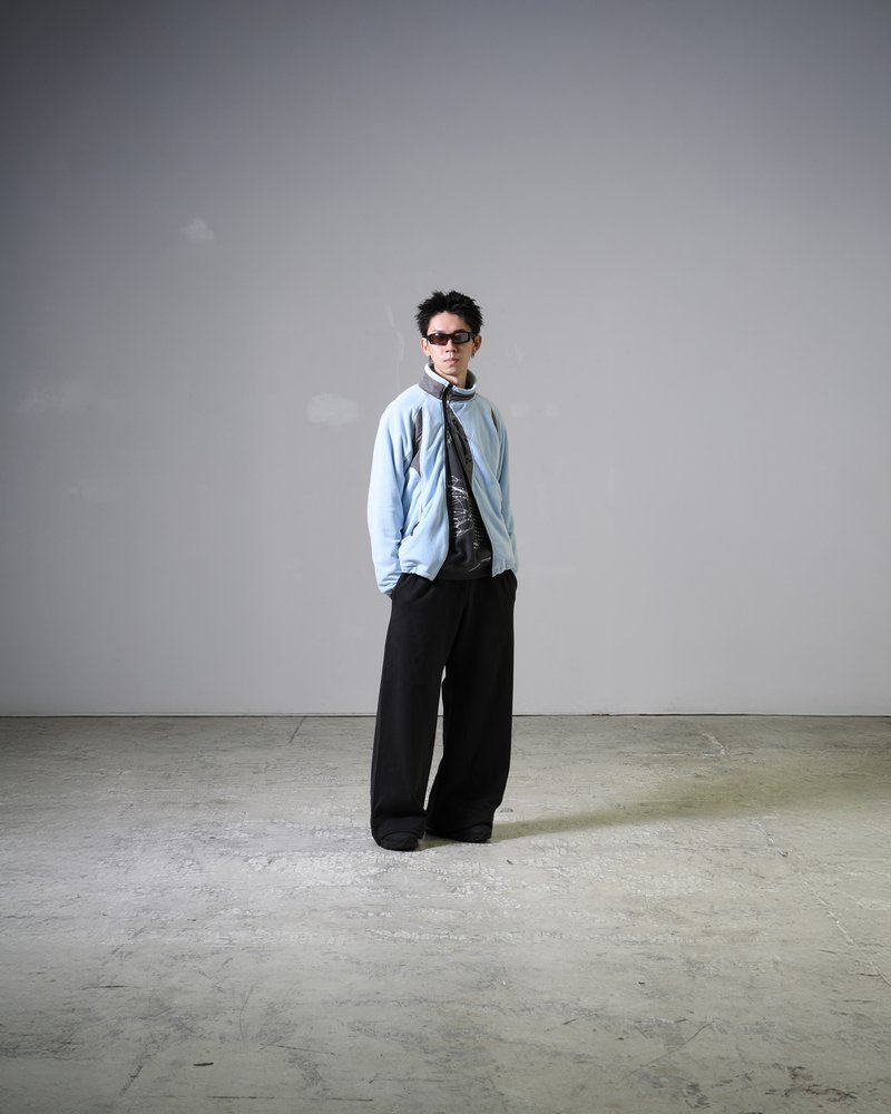 FLEECE / NYLON HYBRID JACKET -OFF-WHITE-