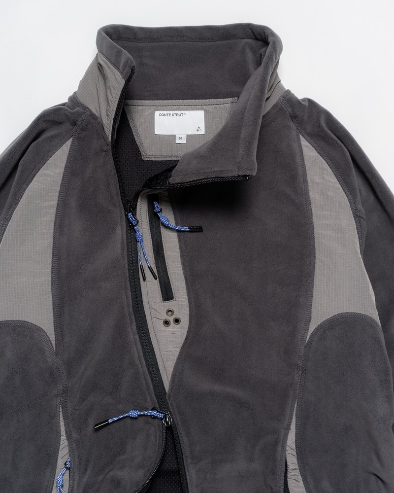 FLEECE / NYLON HYBRID JACKET -SUMI-