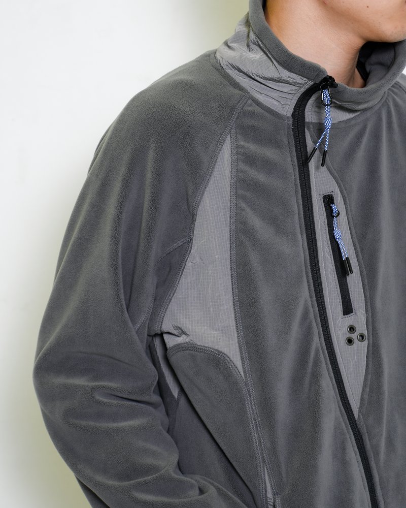 FLEECE / NYLON HYBRID JACKET -SUMI-