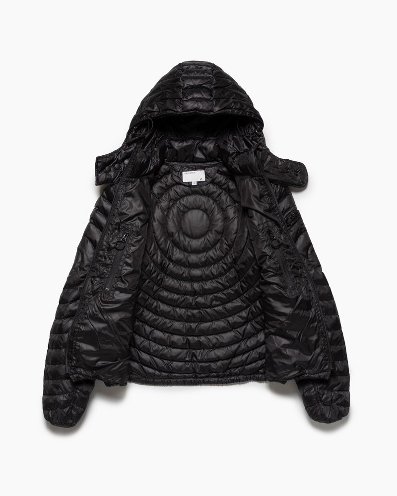 CIRCLE QUILTED DOWN JACKET -BLACK-