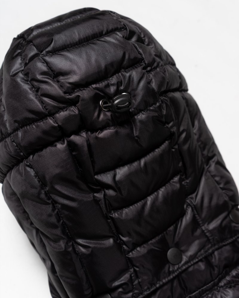CIRCLE QUILTED DOWN JACKET -BLACK-