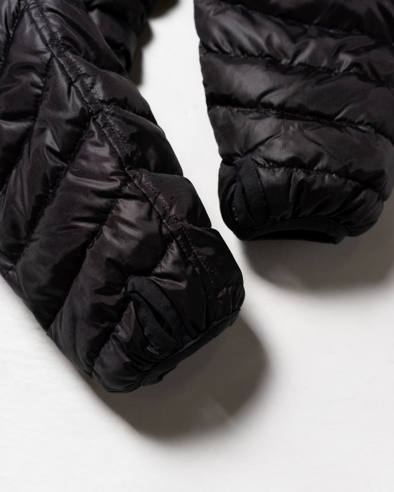 CIRCLE QUILTED DOWN JACKET -BLACK-