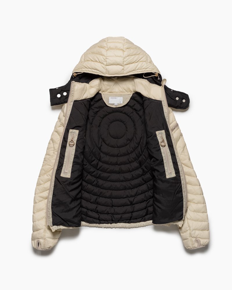 CIRCLE QUILTED DOWN JACKET -OFF-WHITE-