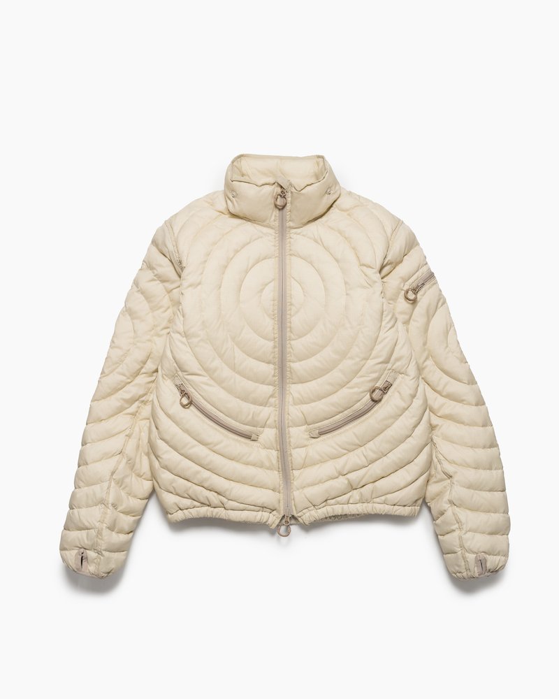 CIRCLE QUILTED DOWN JACKET -OFF-WHITE-