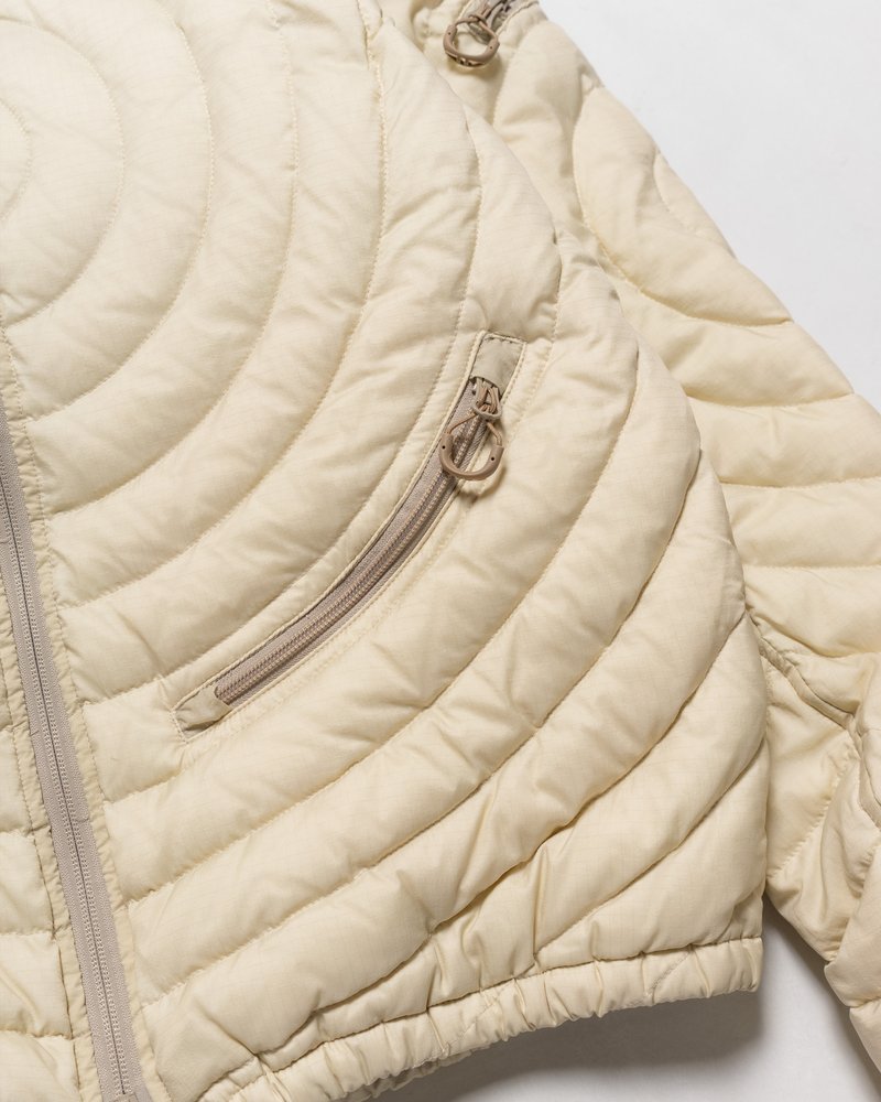 CIRCLE QUILTED DOWN JACKET -OFF-WHITE-