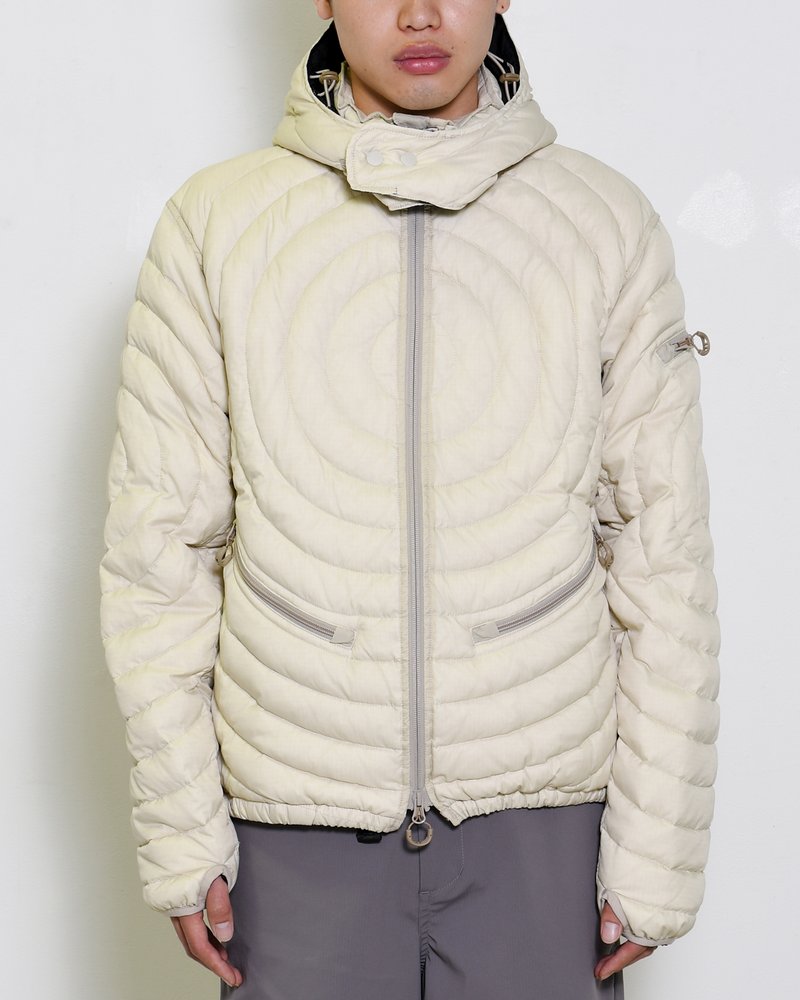 CIRCLE QUILTED DOWN JACKET -OFF-WHITE-