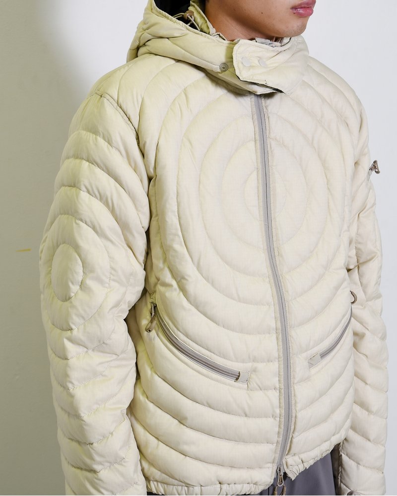 CIRCLE QUILTED DOWN JACKET -OFF-WHITE-