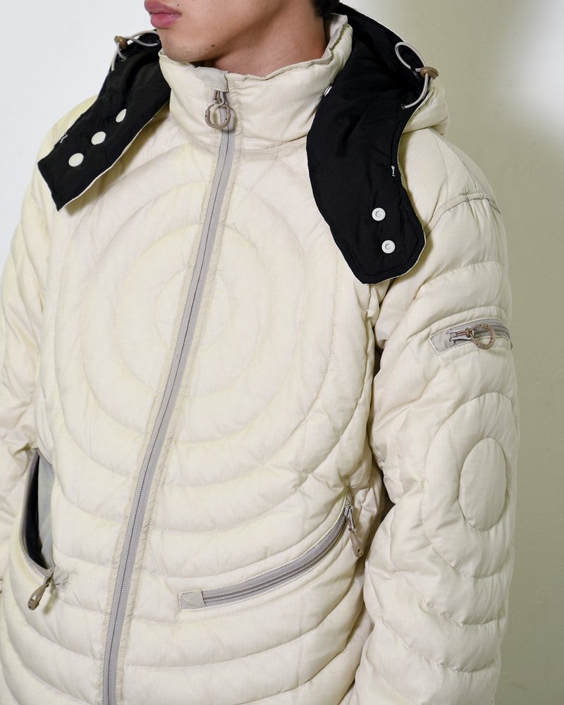 CIRCLE QUILTED DOWN JACKET -OFF-WHITE-