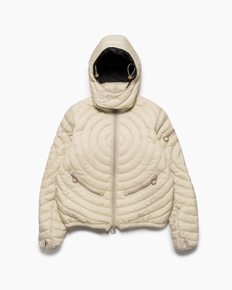 CIRCLE QUILTED DOWN JACKET -OFF-WHITE-