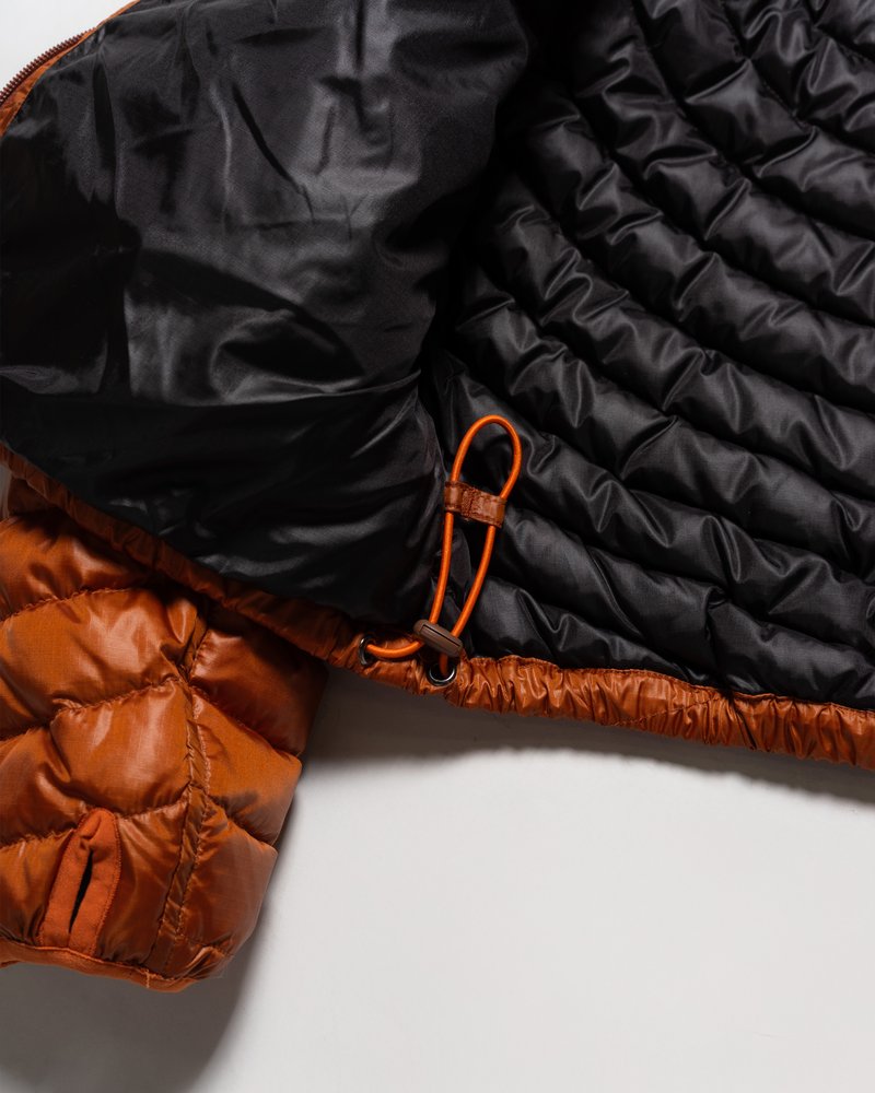 CIRCLE QUILTED DOWN JACKET -ORANGE-