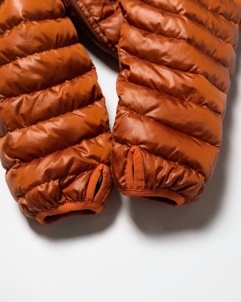 CIRCLE QUILTED DOWN JACKET -ORANGE-