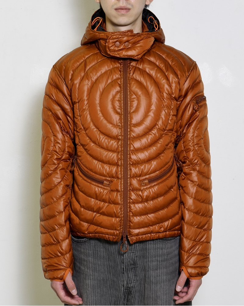 CIRCLE QUILTED DOWN JACKET -ORANGE-