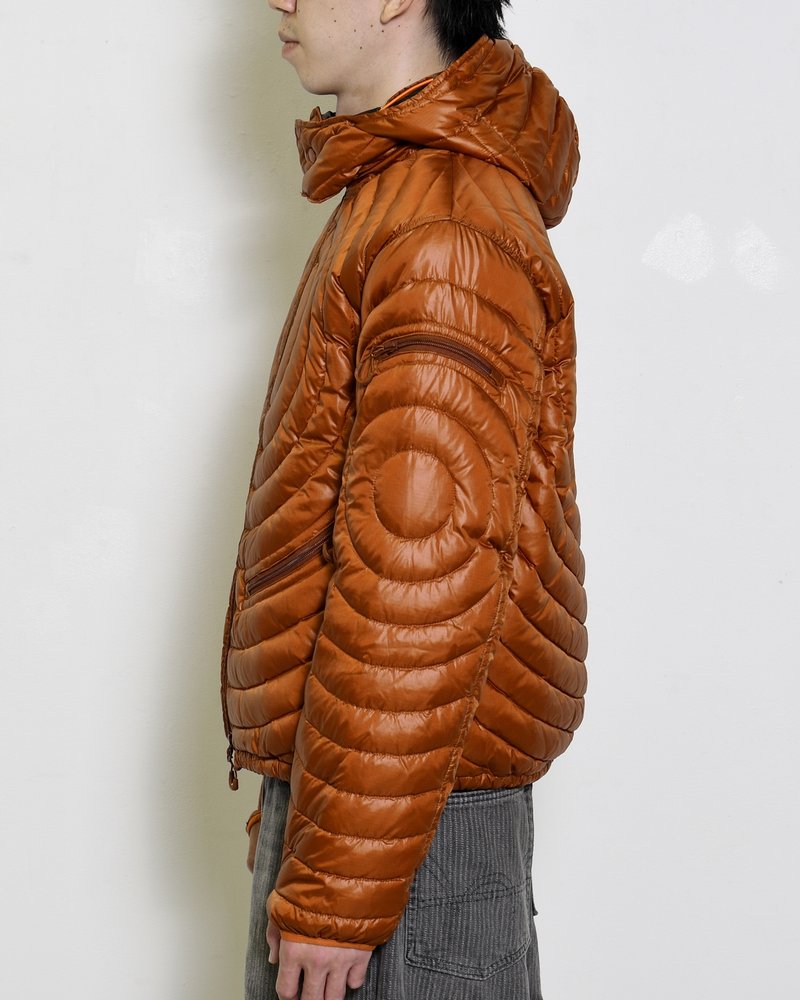 CIRCLE QUILTED DOWN JACKET -ORANGE-