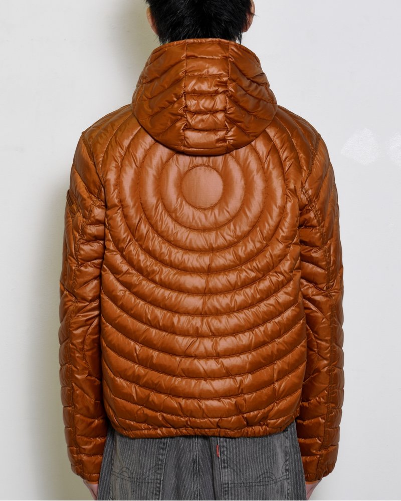 CIRCLE QUILTED DOWN JACKET -ORANGE-