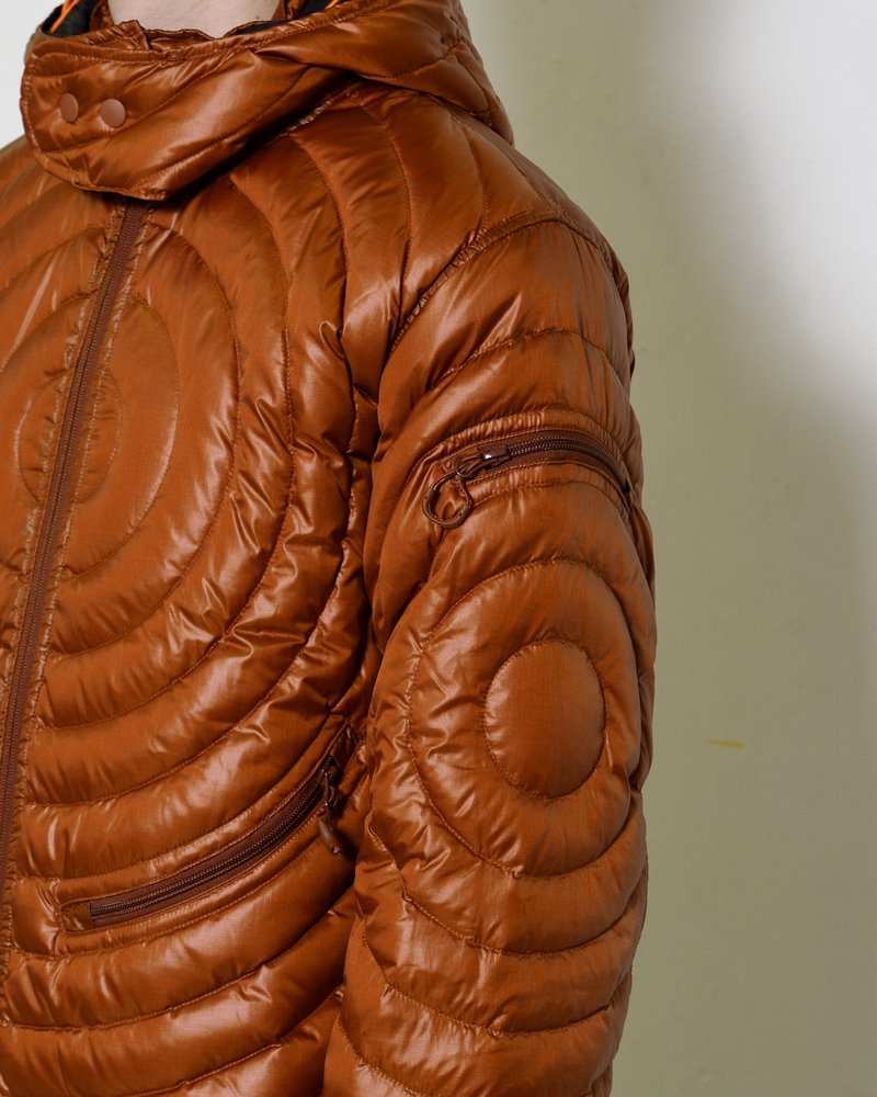 CIRCLE QUILTED DOWN JACKET -ORANGE-