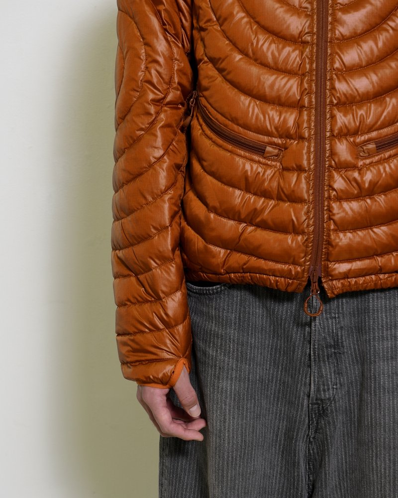 CIRCLE QUILTED DOWN JACKET -ORANGE-