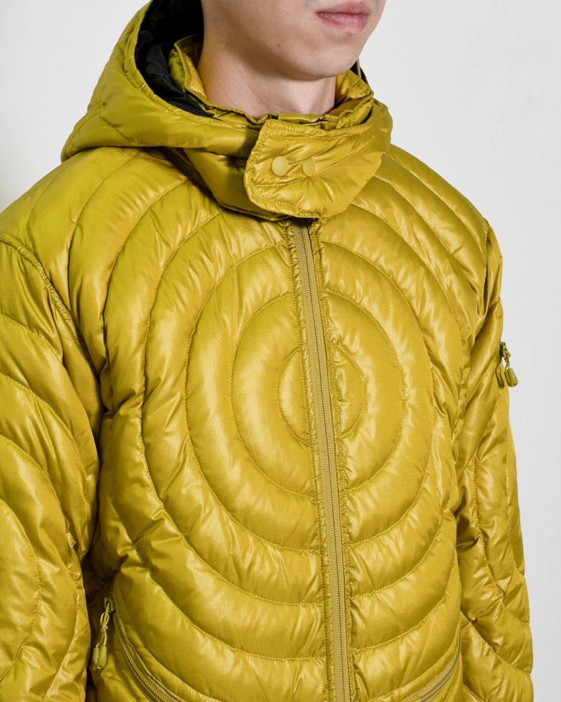 CIRCLE QUILTED DOWN JACKET -YELLOW-