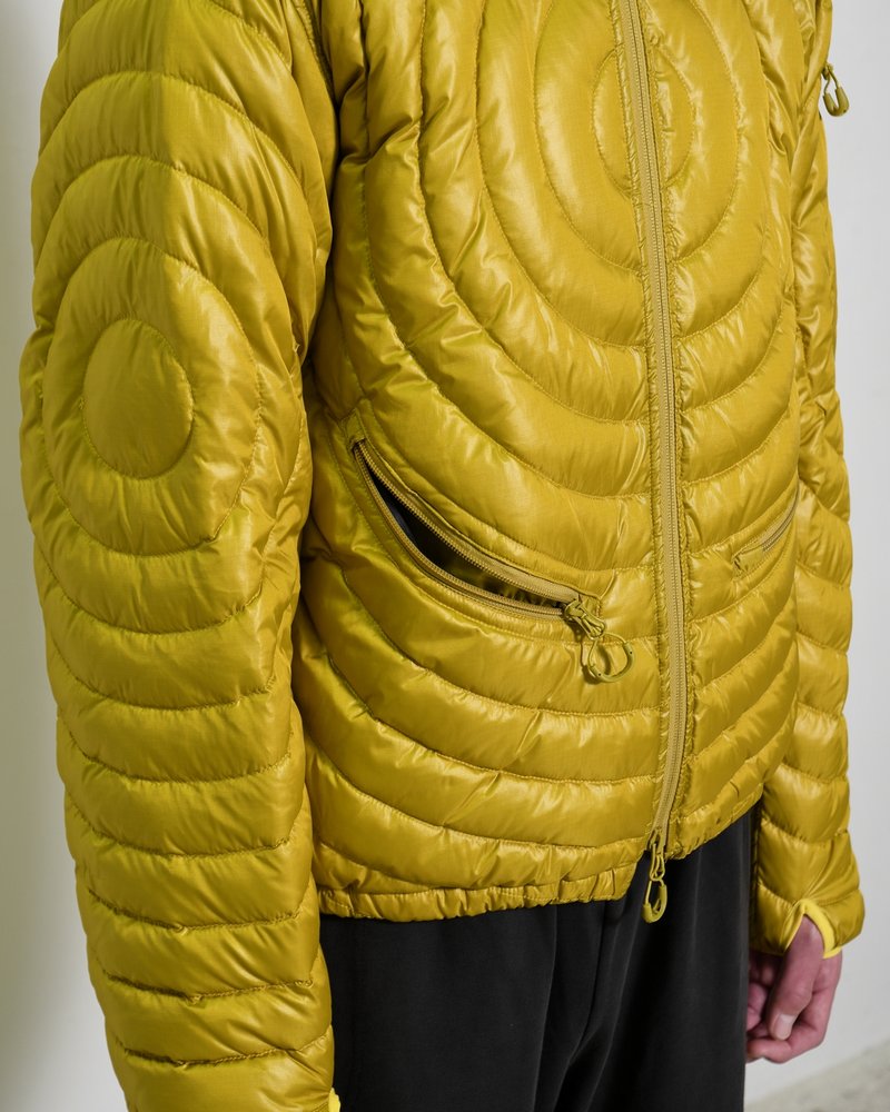 CIRCLE QUILTED DOWN JACKET -YELLOW-