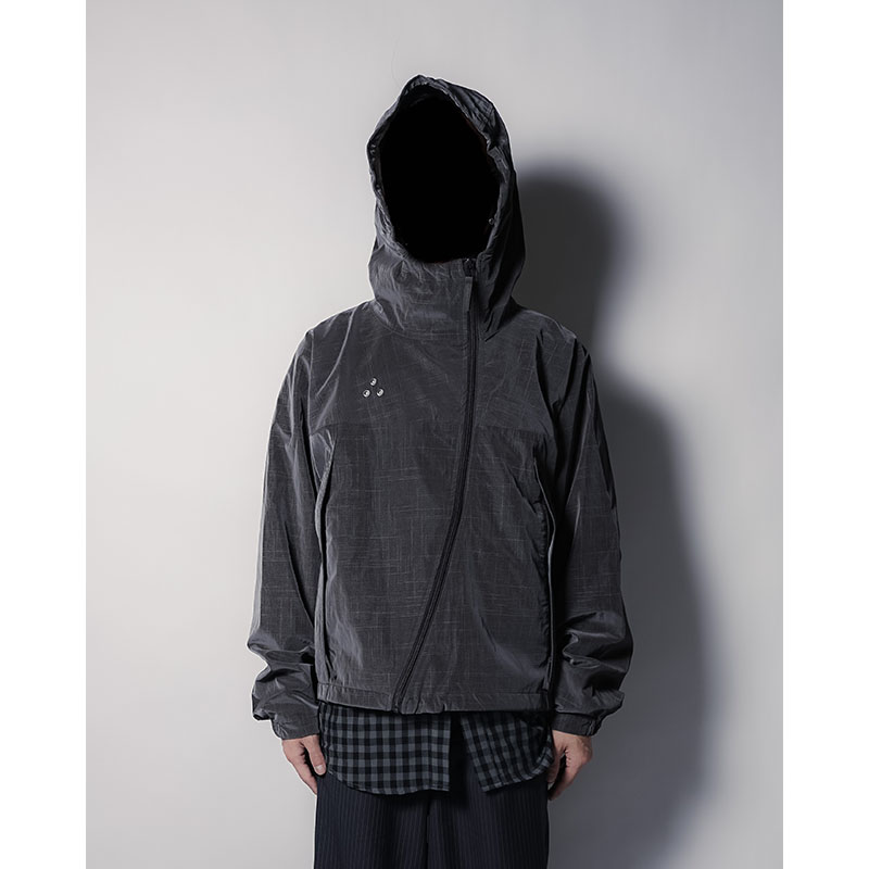 DIAGONAL ZIP HOODIE -3.COLOR-