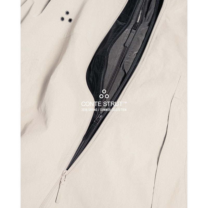 DIAGONAL ZIP HOODIE -3.COLOR-