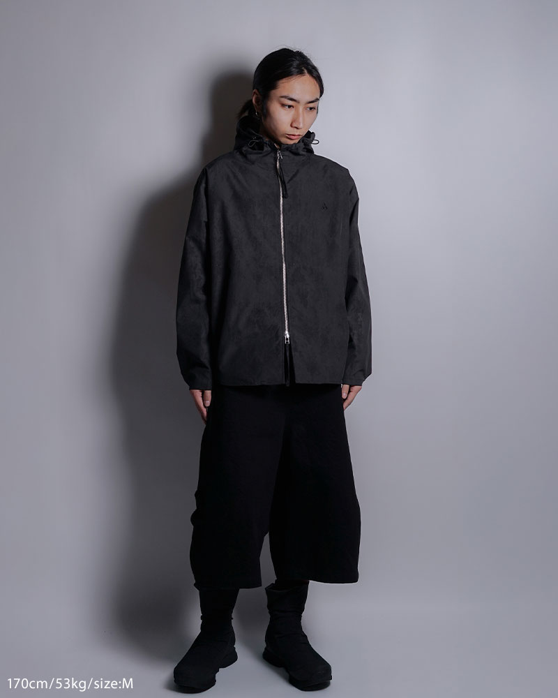 ZIP-UP HOODED SHIRTS (SHELL) -BLACK-