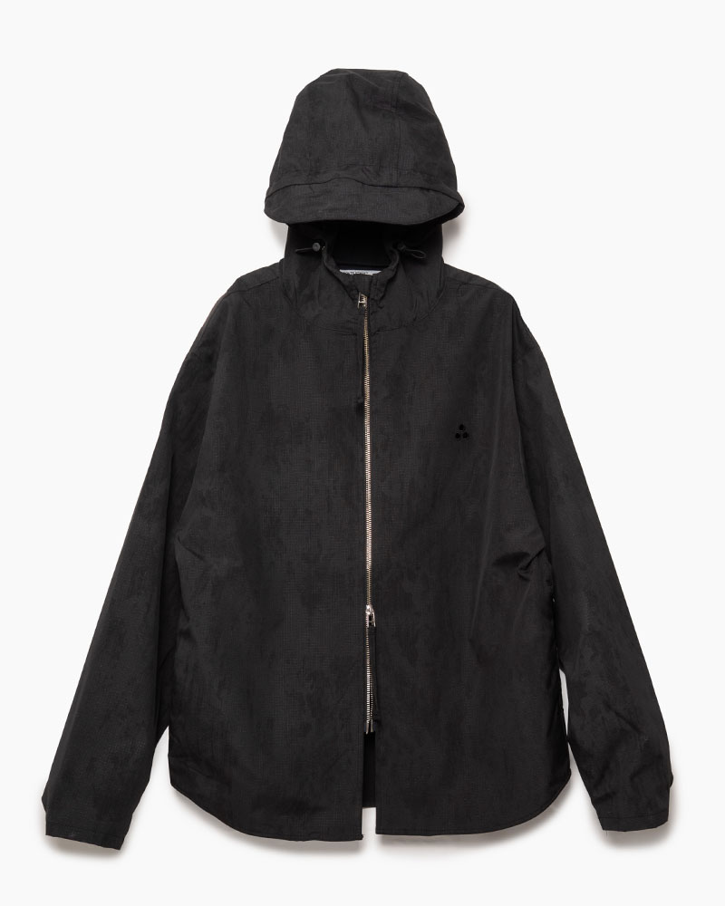 ZIP-UP HOODED SHIRTS (SHELL) -BLACK-