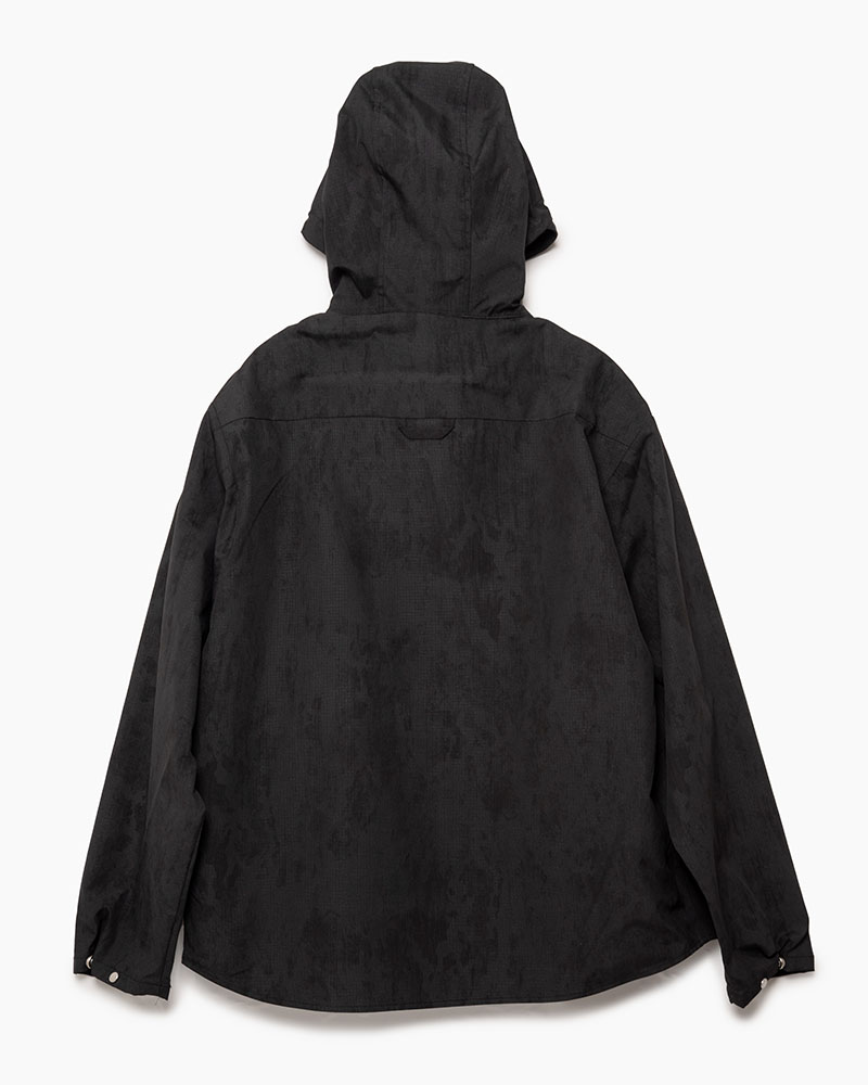 ZIP-UP HOODED SHIRTS (SHELL) -BLACK-