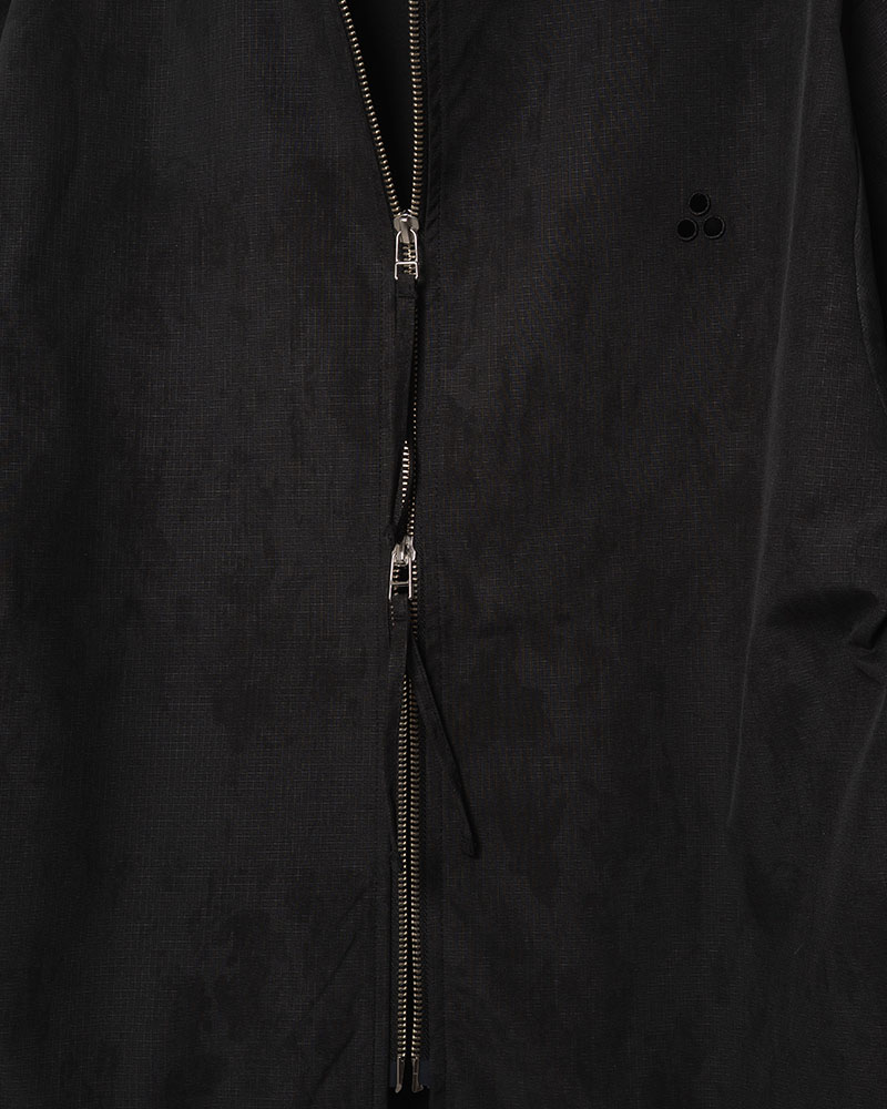 ZIP-UP HOODED SHIRTS (SHELL) -BLACK-