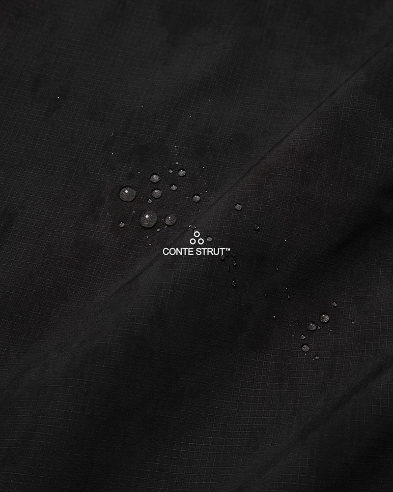 ZIP-UP HOODED SHIRTS (SHELL) -BLACK-