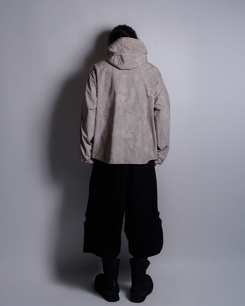 ZIP-UP HOODED SHIRTS (SHELL) -BEIGE-