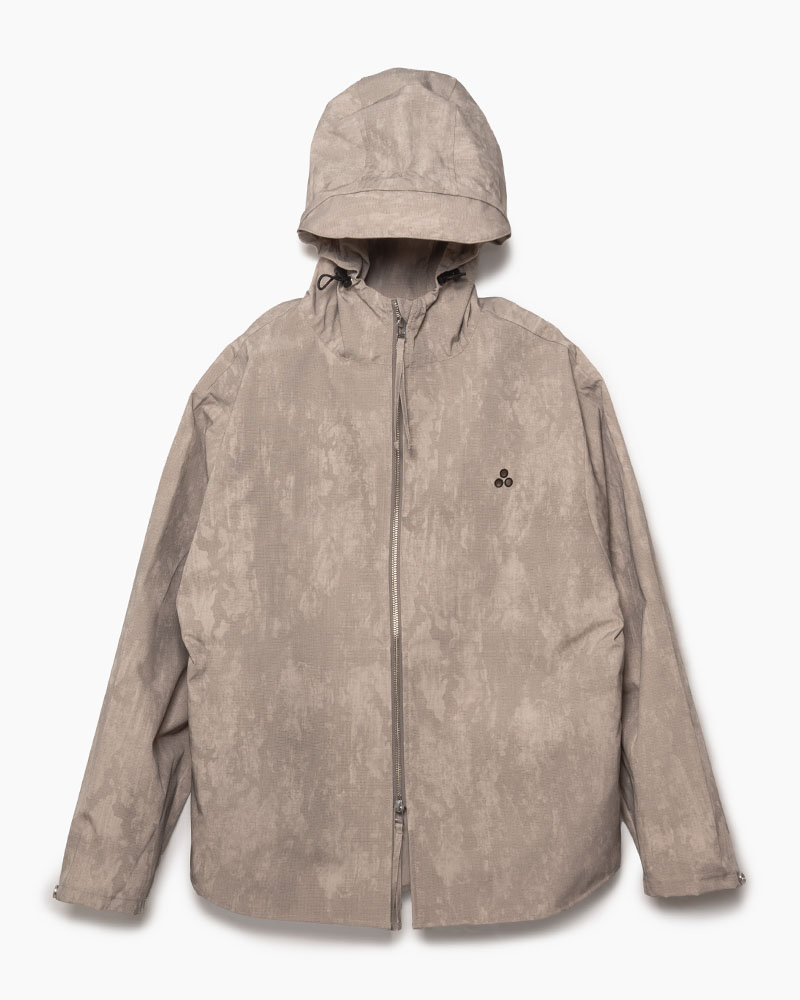 ZIP-UP HOODED SHIRTS (SHELL) -BEIGE-