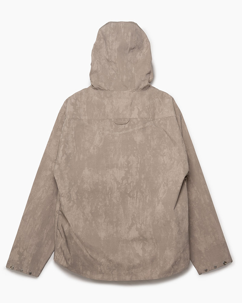 ZIP-UP HOODED SHIRTS (SHELL) -BEIGE-