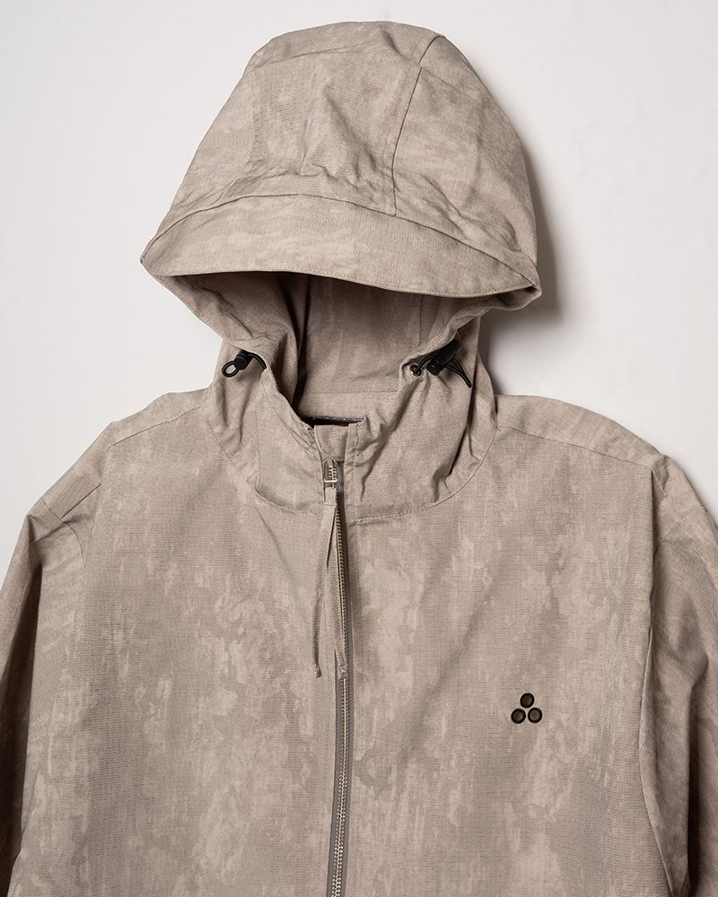 ZIP-UP HOODED SHIRTS (SHELL) -BEIGE-