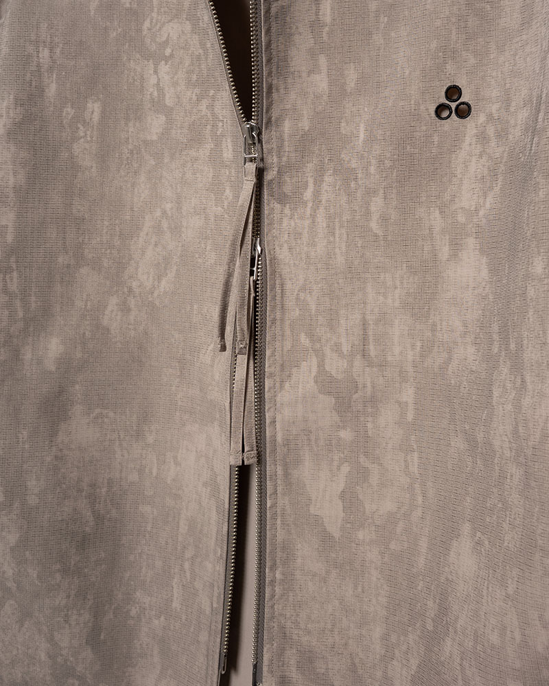 ZIP-UP HOODED SHIRTS (SHELL) -BEIGE-