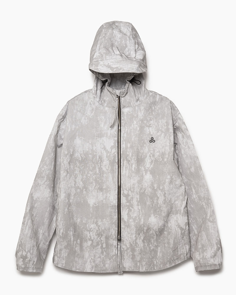 ZIP-UP HOODED SHIRTS (SHELL) -WHITE-