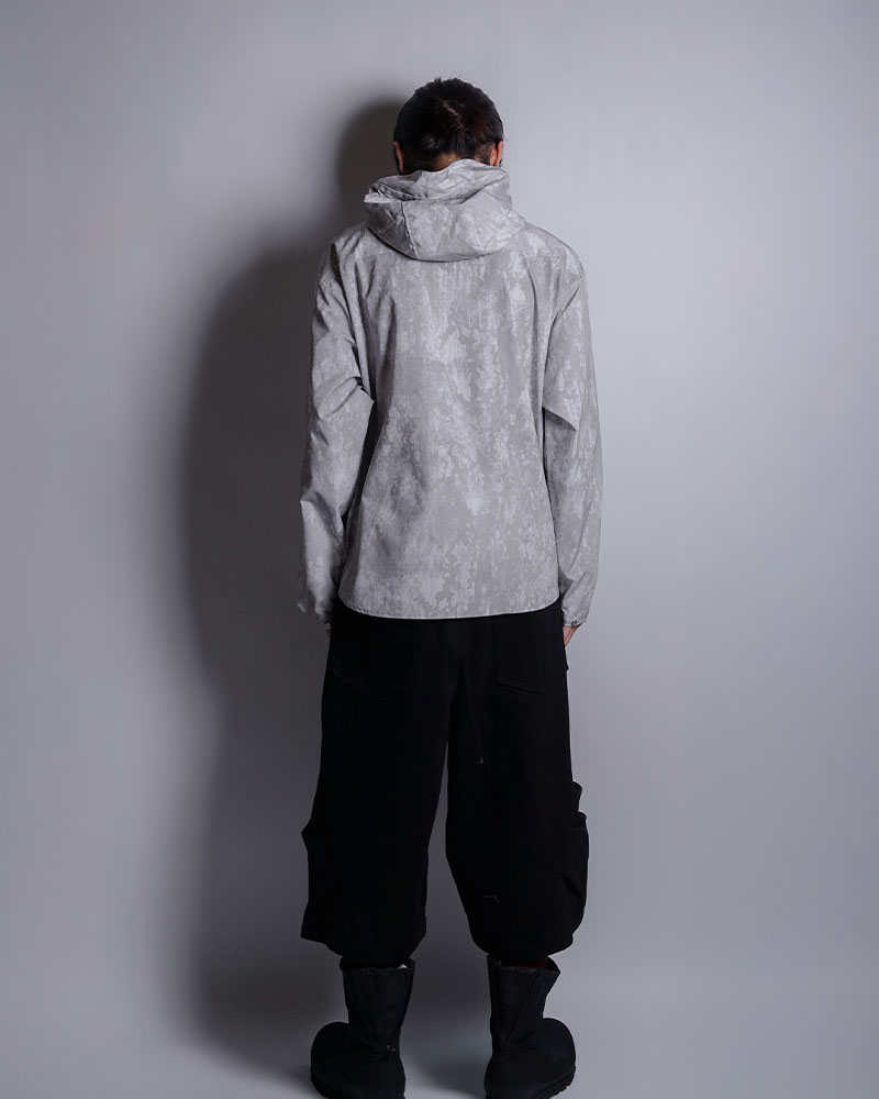 ZIP-UP HOODED SHIRTS (SHELL) -WHITE-