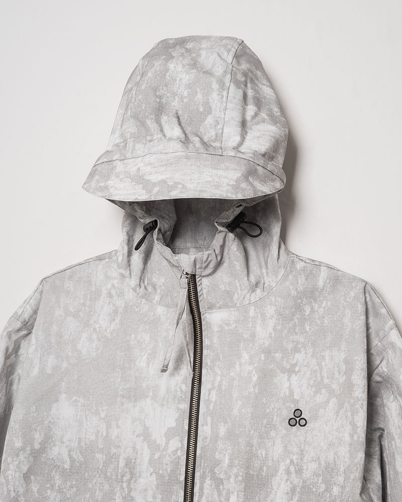 ZIP-UP HOODED SHIRTS (SHELL) -WHITE-
