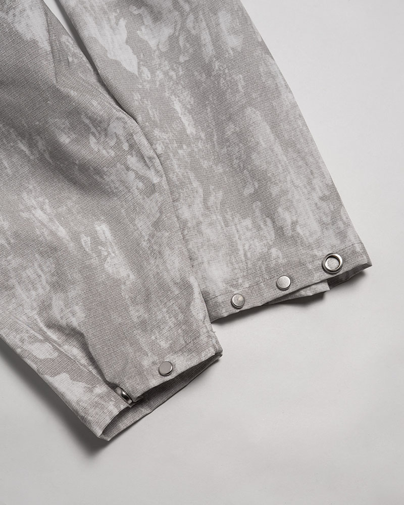 ZIP-UP HOODED SHIRTS (SHELL) -WHITE-