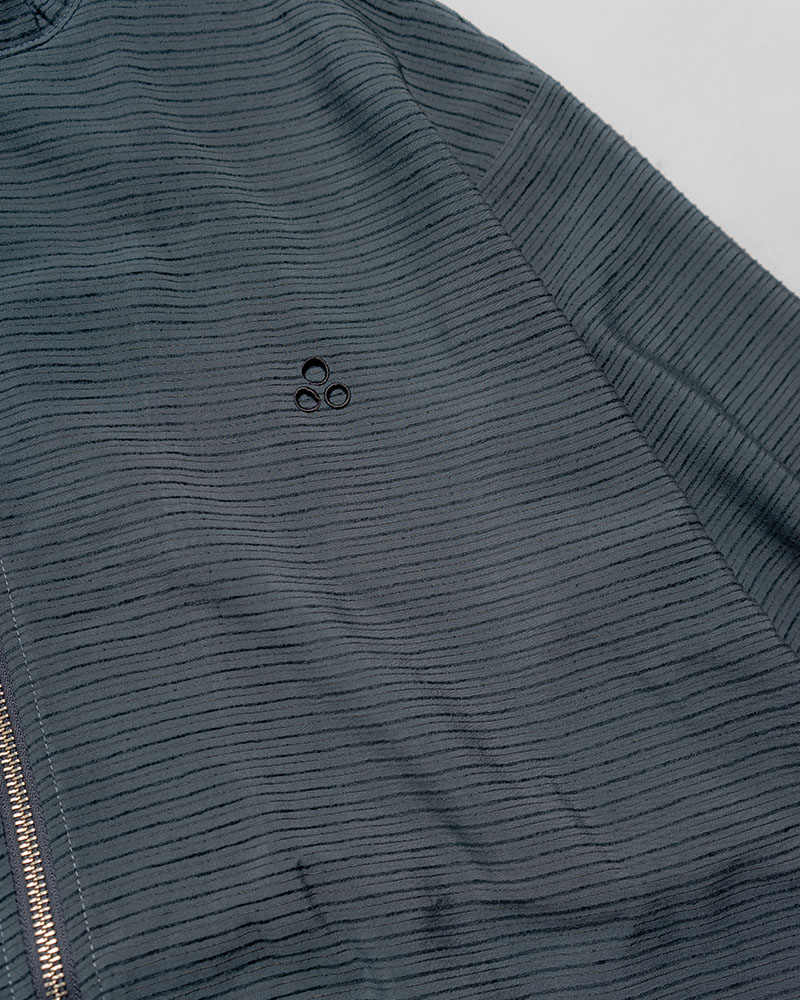 ZIP-UP HOODED SHIRTS (BORDER) -NAVY-