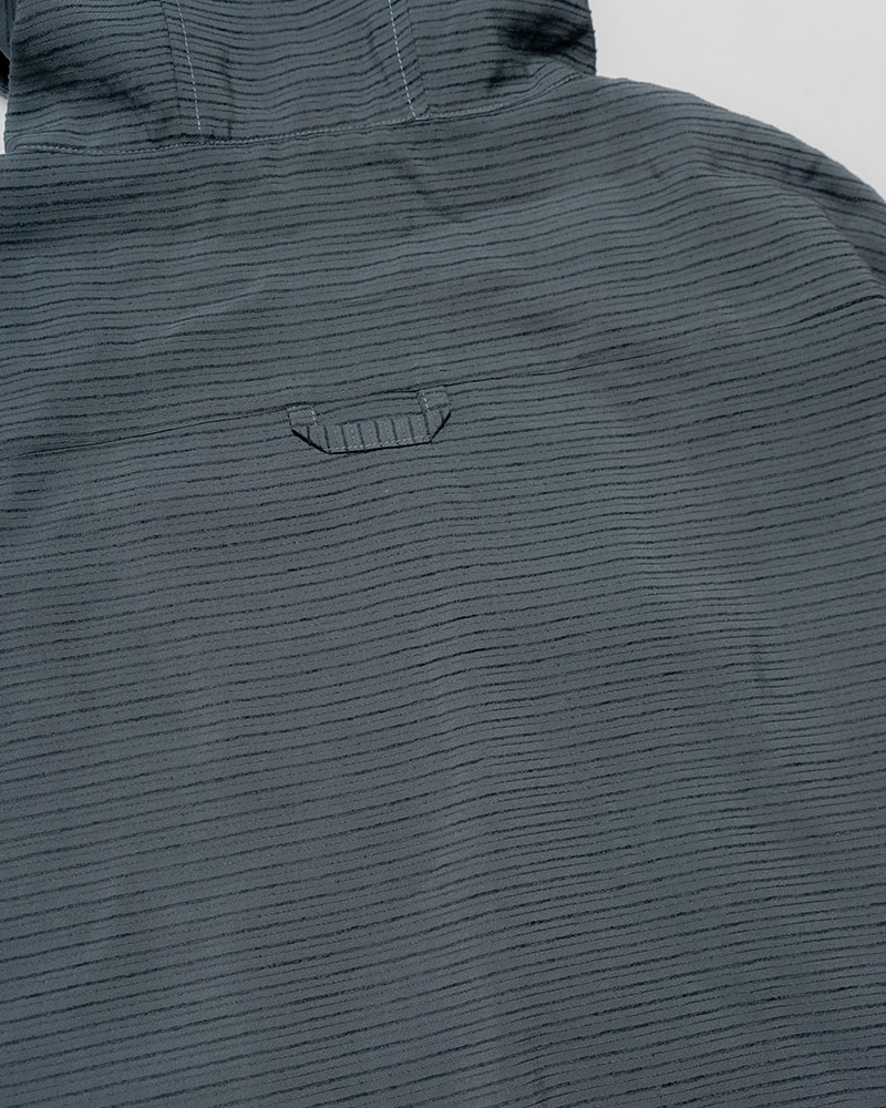 ZIP-UP HOODED SHIRTS (BORDER) -NAVY-